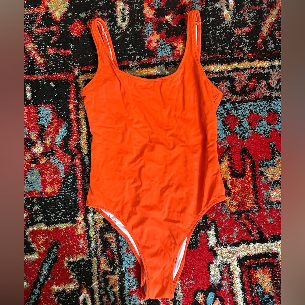 Vibrant Orange Swimsuit